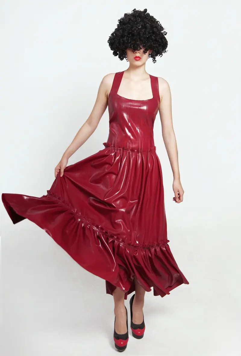 Latex Pop Princess Ruffled Skirt Party Dress Latex Pop Princess Ruffled Skirt Party Dress