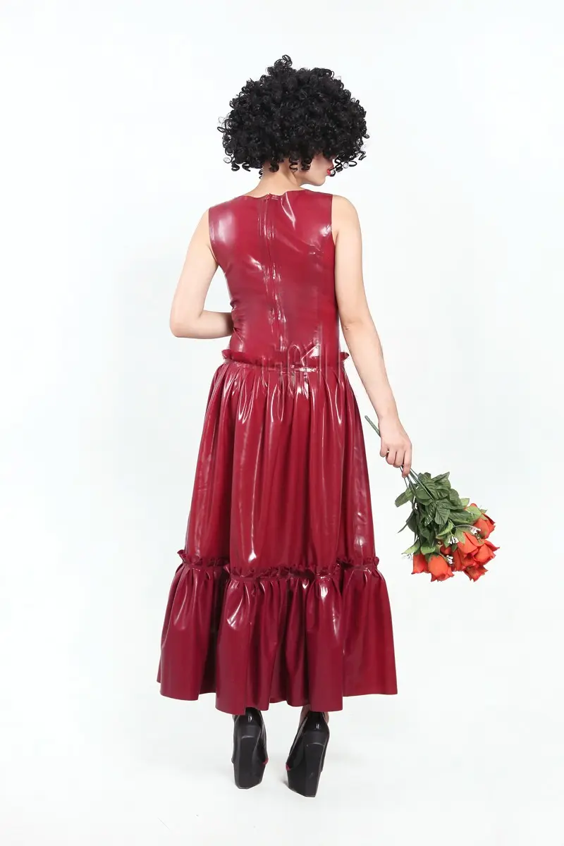 Latex Pop Princess Ruffled Skirt Party Dress Latex Pop Princess Ruffled Skirt Party Dress