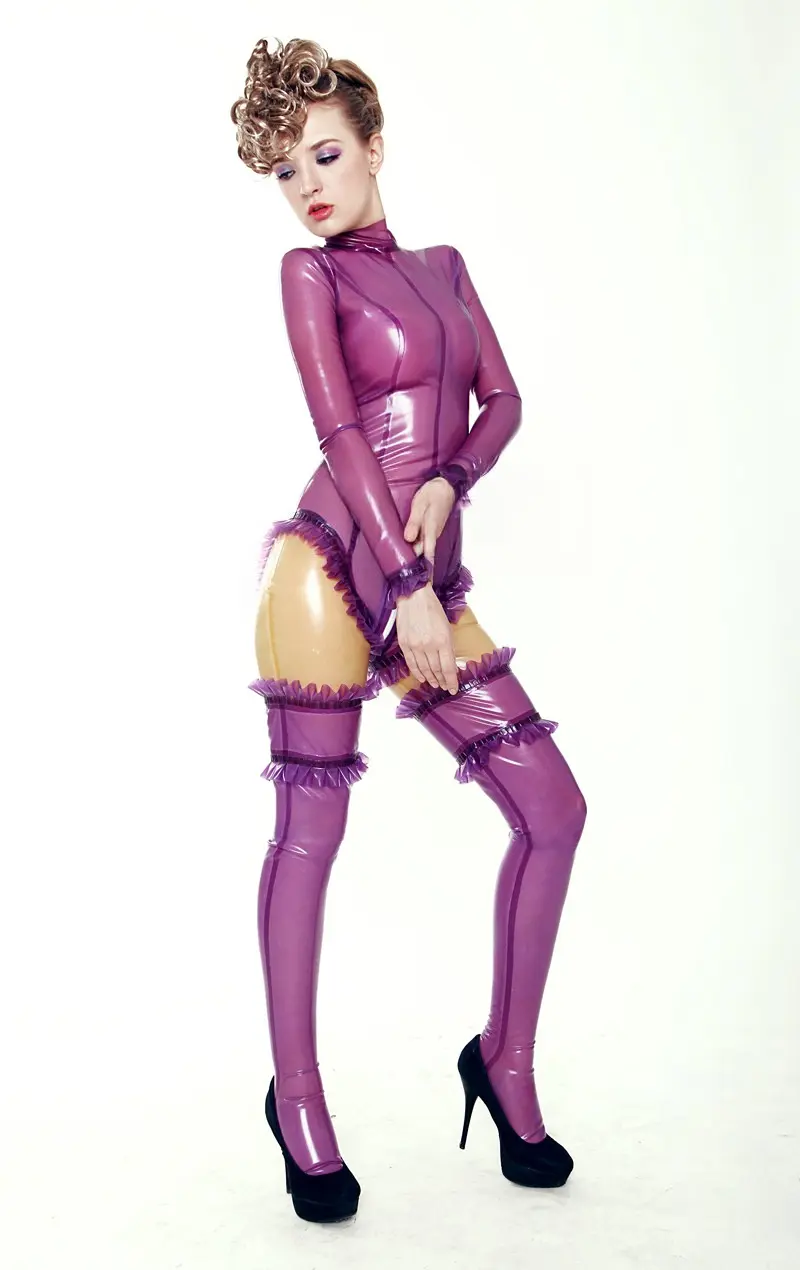 Latex Purple Rain Catsuit Latex Purple Rain Catsuit
