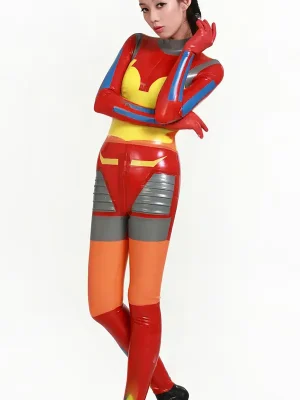 Latex Red Anime Style Catsuit Latex Red Anime Style Catsuit