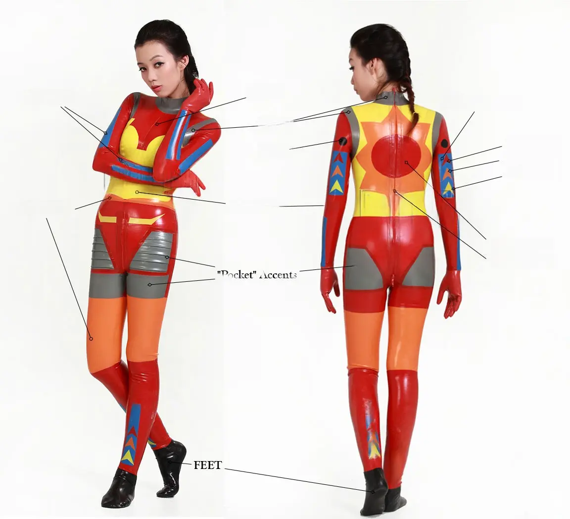 Latex Red Anime Style Catsuit Latex Red Anime Style Catsuit