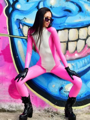 Latex Rose Ranger Hero Catsuit