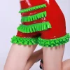 Latex Ruffled Micro Mini