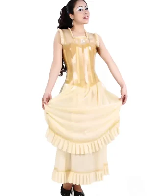Latex Southern Gal Saloon Style Corseted Party Dress Latex Southern Gal Saloon Style Corseted Party Dress