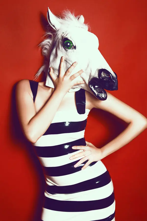 Latex Striped Fury Dress Latex Striped Fury Dress