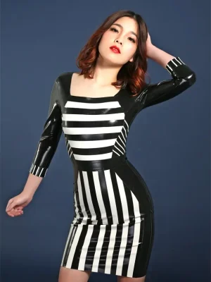 Latex Stripes Galore Dress