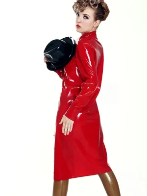 Latex Studded Strutter Coat-style Dress