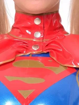 Latex Super Girl Cosplay Catsuit Latex Super Girl Cosplay Catsuit