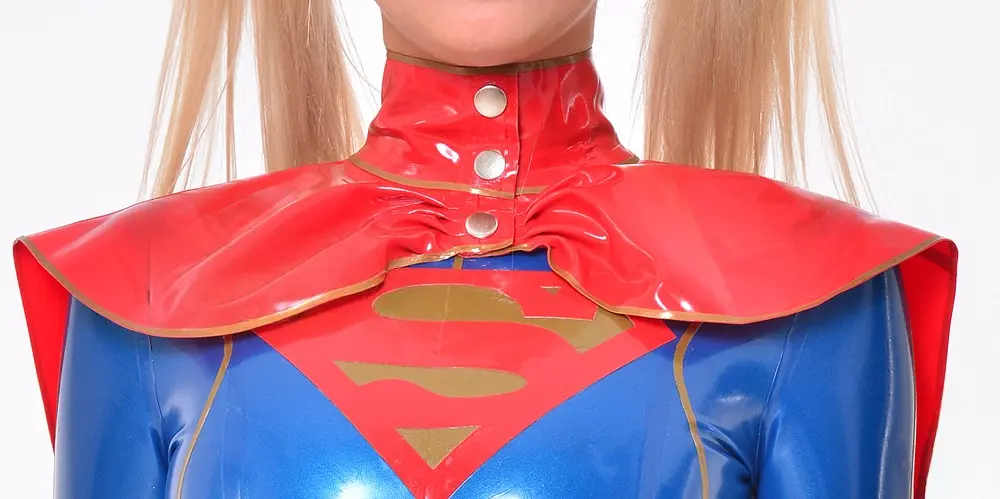 Latex Super Girl Cosplay Catsuit Latex Super Girl Cosplay Catsuit