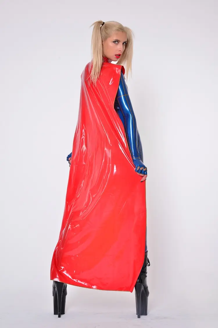 Latex Super Girl Cosplay Catsuit Latex Super Girl Cosplay Catsuit