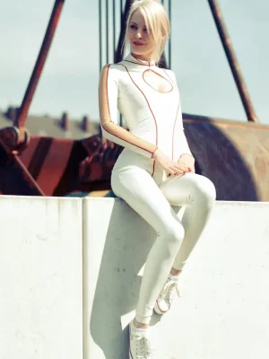 Latex Teardrop Casual Catsuit