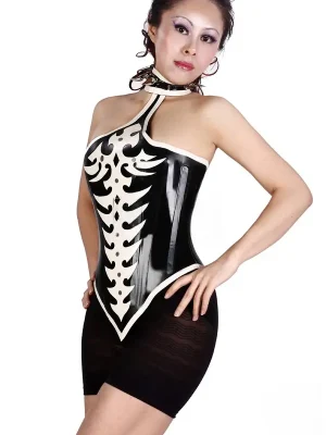 Latex Tribal Halter Dance Corset Latex Tribal Halter Dance Corset