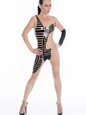 Latex Tribal Mosaic Semi-Transparent Catsuit Latex Tribal Mosaic Semi-Transparent Catsuit