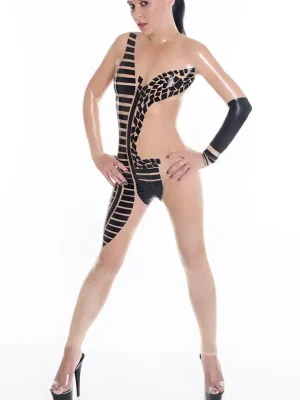 Latex Tribal Mosaic Semi-Transparent Catsuit Latex Tribal Mosaic Semi-Transparent Catsuit