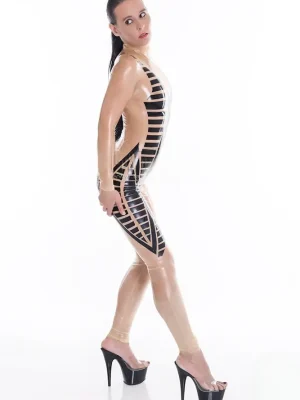 Latex Tribal Mosaic Semi-Transparent Catsuit Latex Tribal Mosaic Semi-Transparent Catsuit