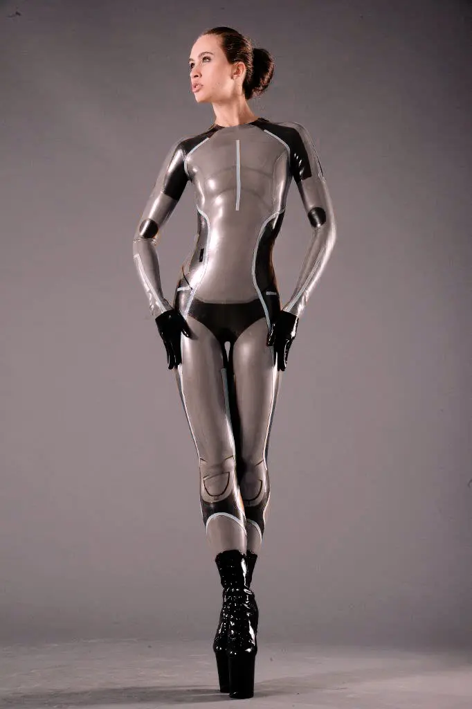 Latex Tron Lady Costume Catsuit Latex Tron Lady Costume Catsuit