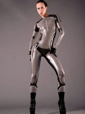 Latex Tron Lady Costume Catsuit Latex Tron Lady Costume Catsuit
