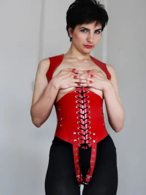 Latex Tye Me Up Vest Corset