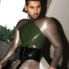 Latex Unisex Boobilicious Inflatable Boobs Catsuit