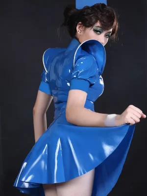 Latex White Cross Nursing Uniform Dress