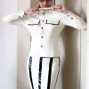 Latex White Spidey Hooded Catsuit Latex White Spidey Hooded Catsuit