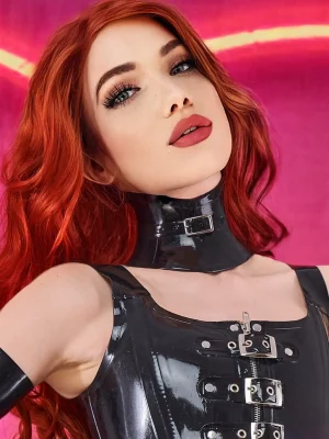 Latex Wide Neck Collar Corset Latex Wide Neck Collar Corset