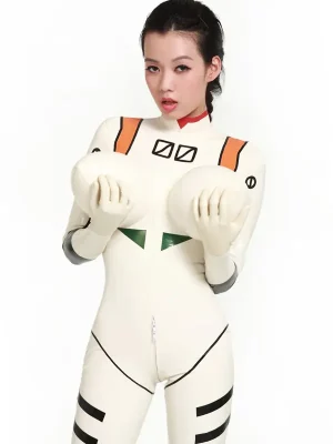 Latex Zero Operator Boobs Costume Catsuit