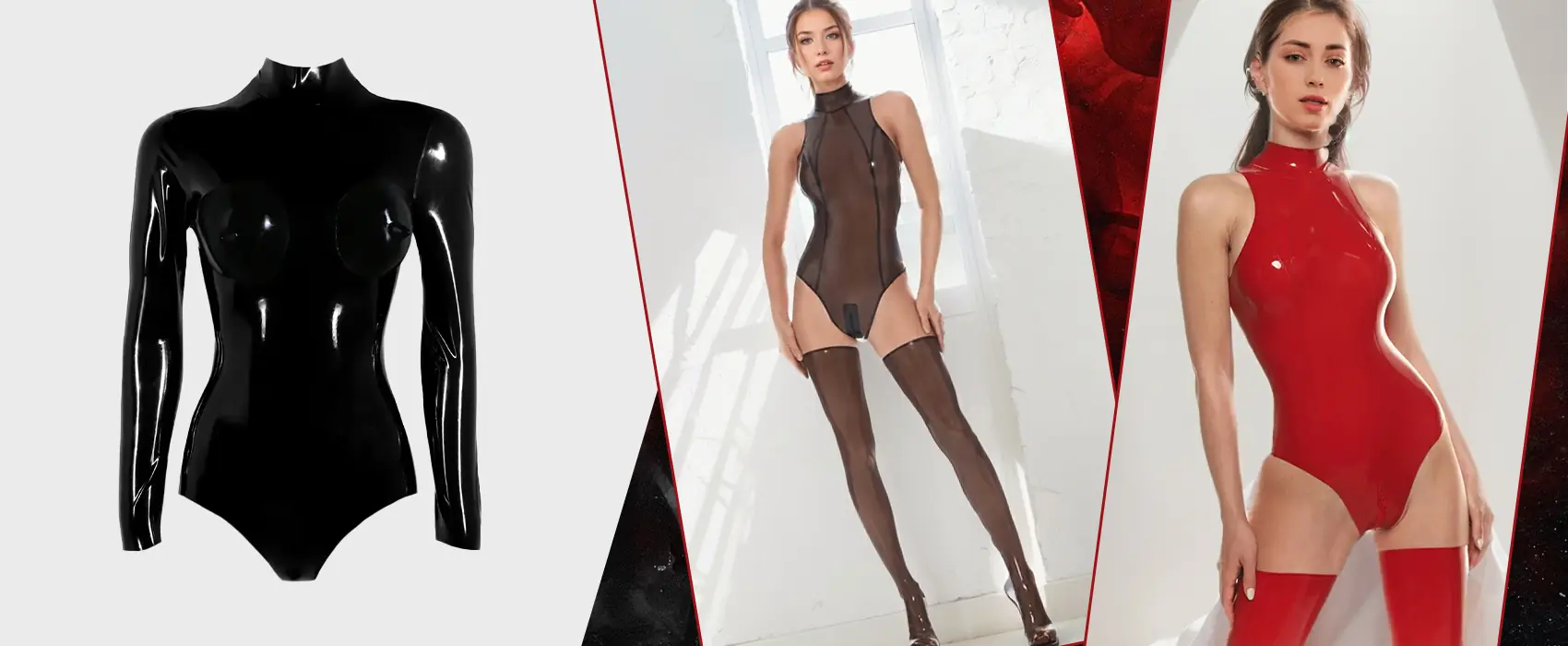 womens latex bodysuit